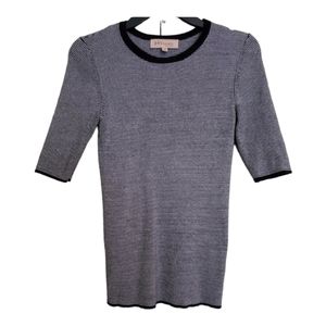 Philosophy black and white micro check fitted comfy soft stretch tee size M